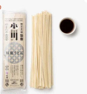 Ogawa Inaniwa Udon 200g with vegan soup (20ml x 2) 240gx20 小川手打稻庭乌冬面 200G加汤底 稲庭うどん200g ヴィーガンつゆ20ml×2 袋 紙化粧箱入り