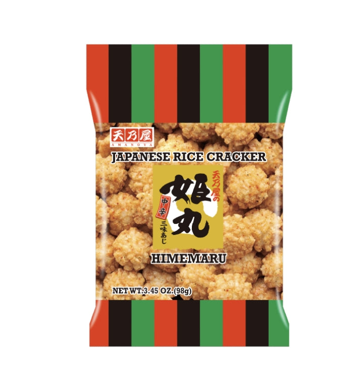 Amanoya Himemaru Rice Cracker Wasabi Flavor 85gx20 Amanoya 天乃屋 姬丸米饼 芥末味 【輸出用】姫丸 わさび