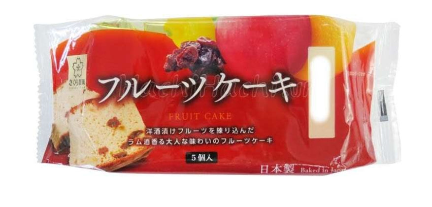 Sakuraseika Fruit Cake 3pieces 130gx12 Sakura Seika 水果蛋糕 フルーツケーキ 3個 Fruit Cake 3pieces