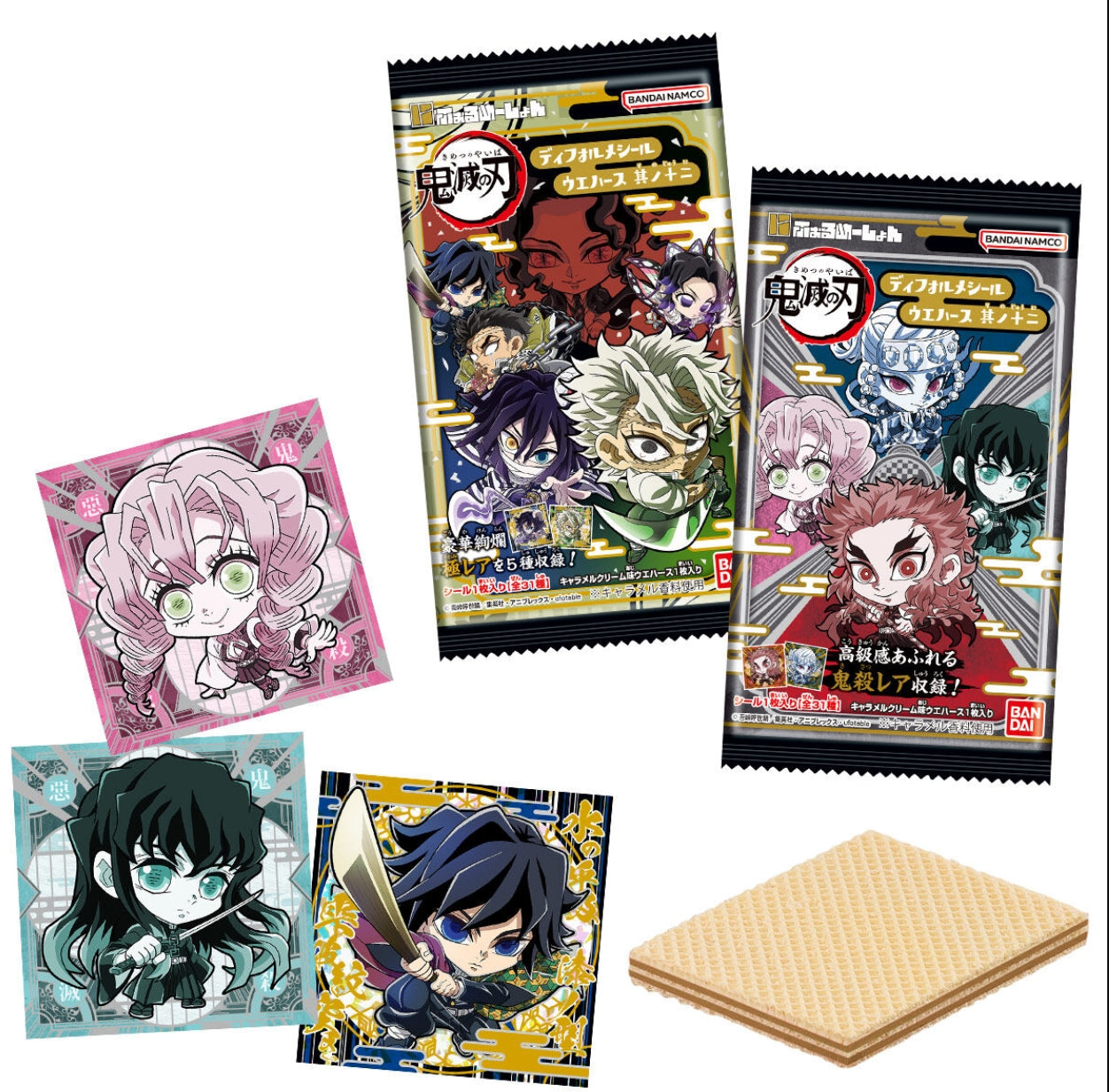 Bandai Niformation Demon Slayer Sticker 12 Wafer 14gx20 Bandai 迷你Q版 鬼灭之刃 变形贴纸威化饼 第十二弹 にふぉるめーしょん 鬼滅の刃ディフォルメシールウエハース 其ノ十二