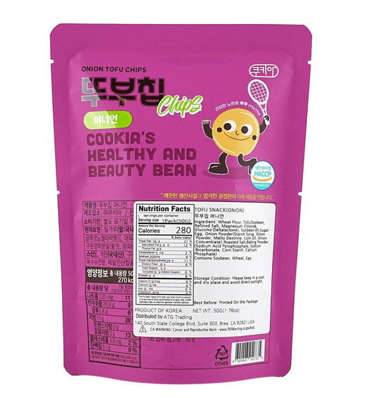Cookia Tofu Snack Onion 50gx24 Cookiea 豆腐零食 洋葱味 쿠키아 두부스낵 양파맛 50g