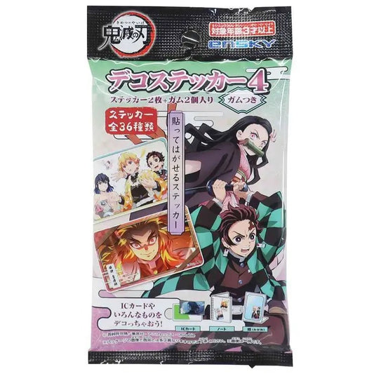 Ensky kimetsu-no-yaiba deco sticker 4 2p chewinggum3.2g x 20 鬼灭之刃 Ensky第四弹 周边食玩 鬼滅の刃 デコステッカー 4 ガムつき 2p 3.2g