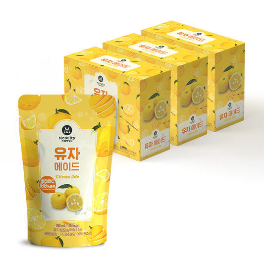 Mcnulty Korean Citron Ade 190mlx10x3 Café Mcnulty 韩国柠檬饮料 맥널티 유자에이드190ml