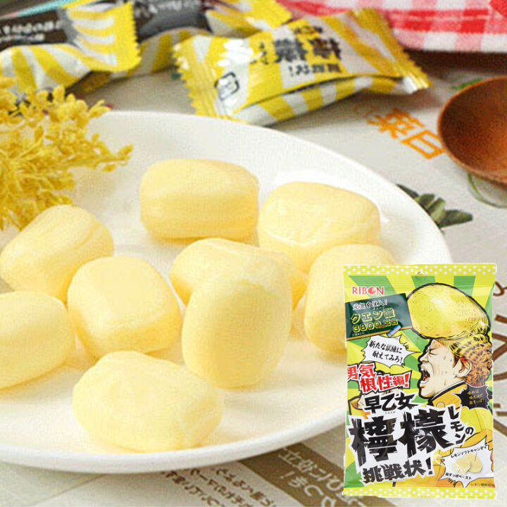 Ribon Saotome lemon Challenge 60g x12 x2 Ribon酸醒早乙女柠檬味夹心软糖 早乙女檸檬の挑戦状
