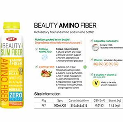 OKF Beauty Slim Fiber 500mlx20 OKF 氨基纤维功能饮料 뷰티슬림화이바제로슈가 500ML