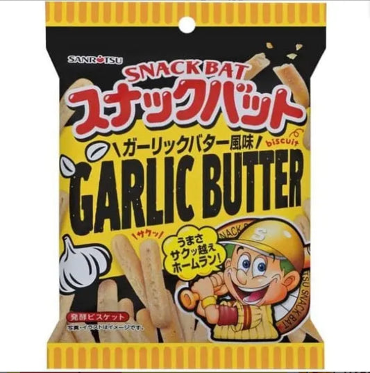 Sanritsu Snack Bat Galic Butter Biscuit 65gx12x2 三立零食棒 大蒜黄油风味 三立　スナックバット　ガーリックバター風味６５ｇ