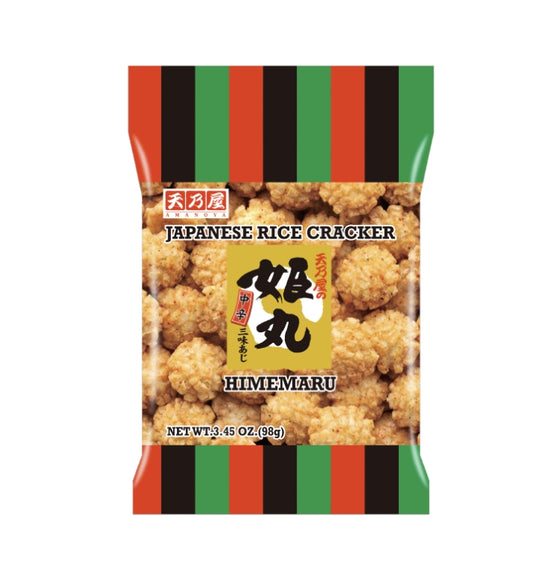 Amanoya Himemaru Rice Cracker Wasabi Flavor 85gx20 Amanoya 天乃屋 姬丸米饼 芥末味 【輸出用】姫丸　わさび