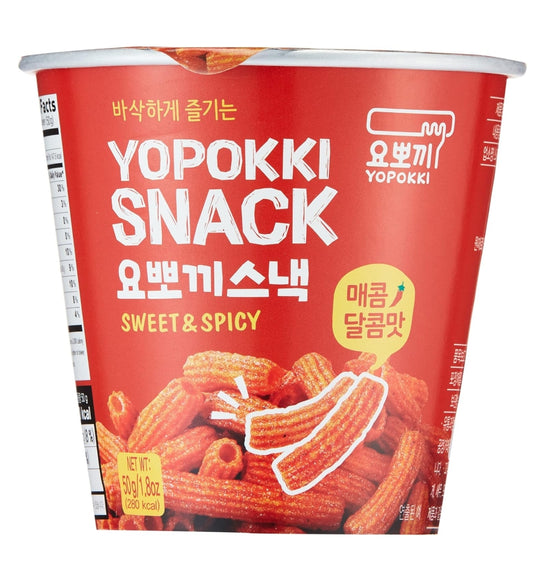 Yopokki Snack Sweet &amp; Spicy portion cup 50gx12 Yopokki 辣甜风味零食 50克 요뽀끼 스낵 스위트 앤 스파이시 50g