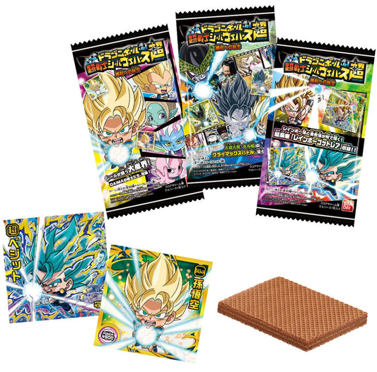 Bandai Dragon Ball Super Warrior sticker Wafer 15gx20 Bandai 龍珠超战士 威化食玩 ドラゴンボール 超戦士シールウエハース超 勝利への執念