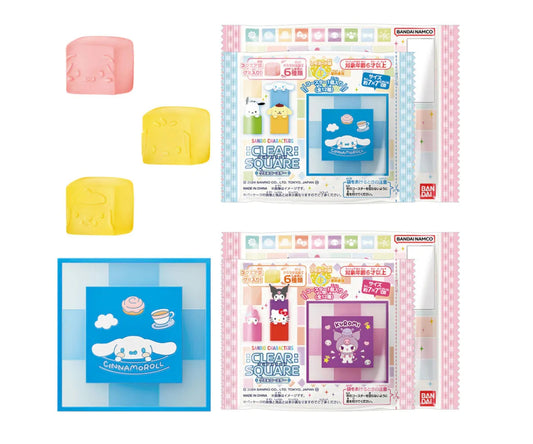 Bandai Sanrio Characteres Coaster Square Gummy 27gx12 Bandai  Sanrio 角色 软糖杯垫 食玩 サンリオキャラクターズ CLEARSQUARE グミ＆コースター
