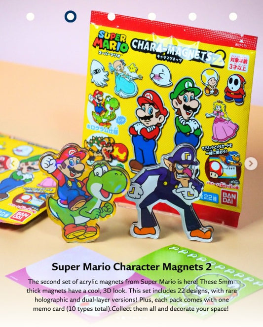 andai Super Mario Character Magnets 2 Soda Gum 15gx14 Bandai 超级马力欧 角色磁贴2 食玩 スーパーマリオ キャラマグネッツ２