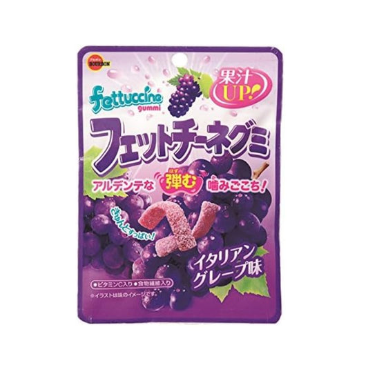 Bourbon Fettuccine Gummy Italian Grape Flavor 50gx10 Bourbon 波路梦 长条软糖意大利葡萄味 ブルボン　フェットチーネグミイタリアングレープ味