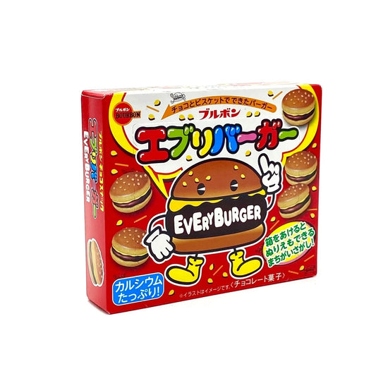 Bourbon every burger 66gx10 Bourbon迷你巧克力夹心汉堡饼干 ブルボン エブリバーガー