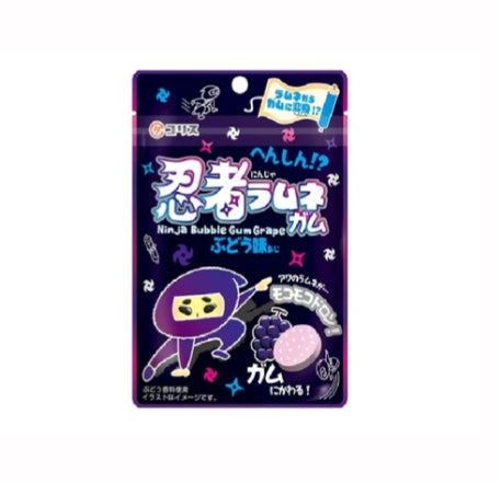 Coris Ninja Ramune Become Bubble Gum Grape 25gx10 Coris 忍者泡泡糖 葡萄味 へんしん！？忍者ラムネガム