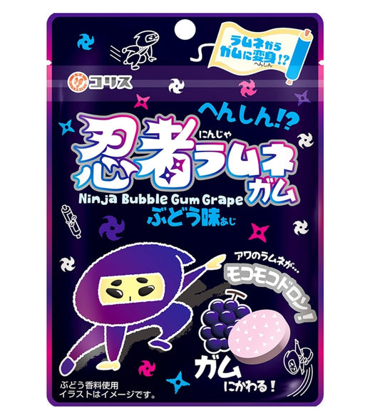 Coris Ninja Ramune Become Bubble Gum Grape 25gx10x12 Coris 忍者泡泡糖 葡萄味 へんしん！？忍者ラムネガム