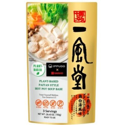 Daisho ippudo plant-based paitan soup base 750gx10 一风堂 鸡白汤风味火锅汤 一風堂監修プラントベース鍋スープ鶏白湯風味
