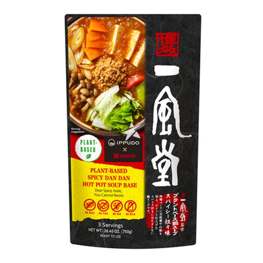 Daisho ippudo plant-based spicy dan dan soup base 750gx10 一风堂植物性辣味担担火锅汤料 ダイショー 植物性ピリ辛坦々鍋の素