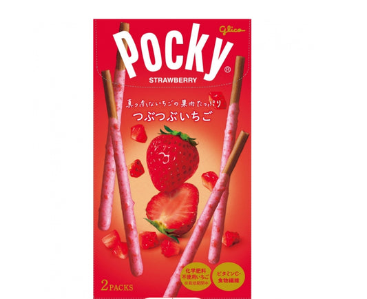 Glico Pocky tubu tubu strawberry 2pk 55gx10x12 Pocky固力果 草莓味 2pk グリコ つぶつぶいちごポッキー