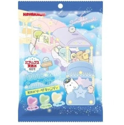 Hayakawa Sumikko Gurashi Soda Candy 70gx20x3 早川製菓  角落生物综合苏打风味糖 早川 すみっコぐらし天然水ソーダキャンディ 70ｇ