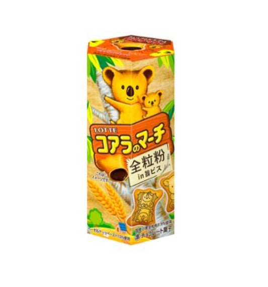 Lotte Koala’s March Whole Wheat Biscuit with Choco 46gx10 乐天 小熊饼干 全麦风味 ロッテ　コアラのマーチ　全粒粉ｉｎ旨ビス４６ｇ