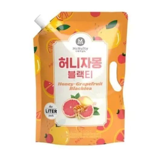 Mcnulty Honey Grapefruit Black tea 1000mlx6 McNulty  冰杯  蜂蜜柚子红茶 (대용량) 카페 맥널티 허니자몽블랙티 1L