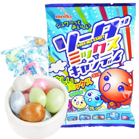 Meito Soda Mix Candy 56gx10x6 Meito 苏打水果糖 名糖　ソーダミックスキャンディ  ５６ｇ