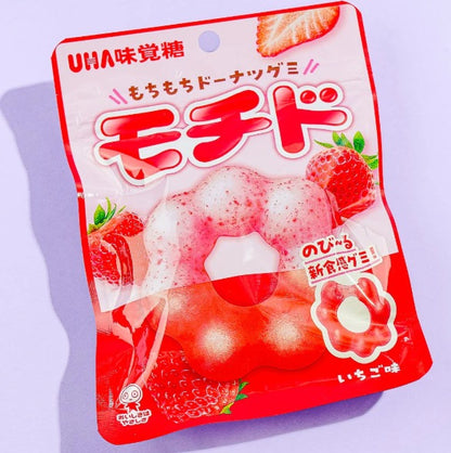 Mikakuto Mochido Strawberry Gummy 40gx10 味觉糖草莓风味 甜甜圈软糖 味覚糖　モチド　いちご味４０ｇ