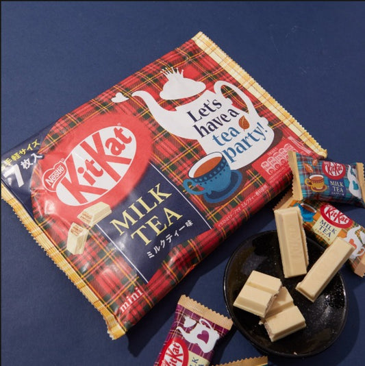 Nestle kitkat mini milk tea flavor 7pcs 81.2g x12x2 雀巢 Kitkat 奶茶味 ネスレ　キットカットミニ　ミルクティー味７枚