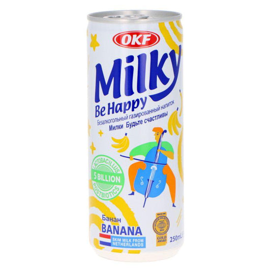 OKF Milky Be Happy Banana 250mlx24 OKF Milky Be Happy 香蕉味 밀키(바나나) 250ML