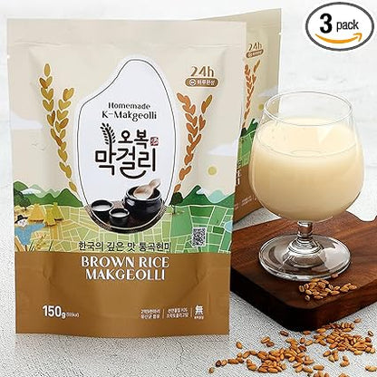 Obok Makgeolli Korean Rice Wine Homemade Kit 150gx30 Obok 韩式米酒自制套装 케이 통곡물현미 오복막걸리 키트 150g