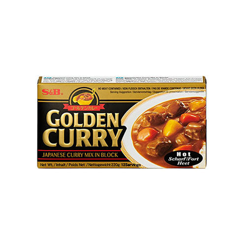 S&B ex gold curry hot 220gx10x6 S&B 日式咖喱块 辣 S&B ゴールデンカレー 辛口