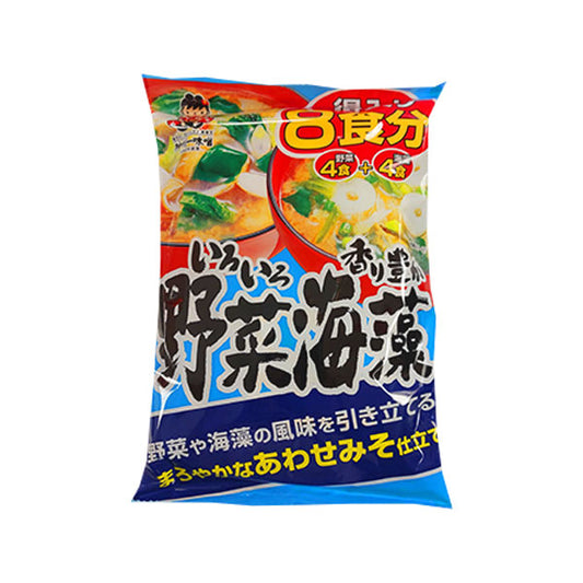 Shinsyu Ichi Miso Instant Miso soup Veggie 8p 156,4gx10x2 日本神州一味曾野菜海藻味增汤 輸出用　得入野菜海藻汁　８食入