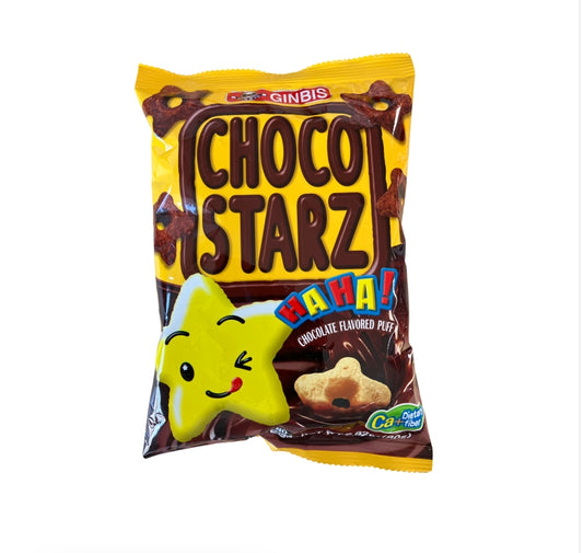 Ginbis Chocolate Soaked Corn Puff Bag 80gx6x6 Ginbis 金必氏星形巧克力泡芙 チョコスターズ