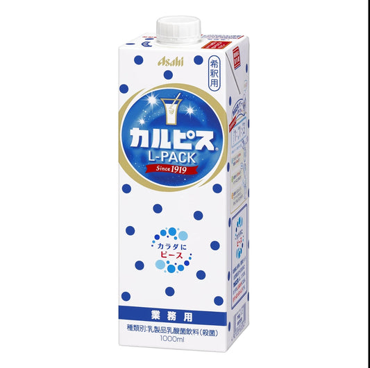 Asahi Calpis Concentrate Syrup Paper Packages 1000mlx6 Asahi 朝日可尔必思乳酸菌浓缩饮料 カルピスＬパック　紙容器１０００ｍｌ（業）"=