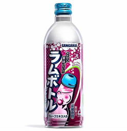 Sangaria ramune bottle grape 500mlx24 SANGARIA 汽水 葡萄味 SANGARIA グレープラムボトル