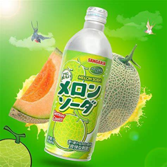 Sangaria Hajikete Melon Soda Can 250g x30 Sangaria 哈密瓜味 苏打饮料 サンガリア　はじけてメロンソーダ　缶