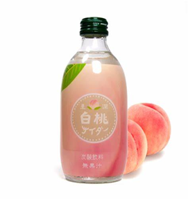 Tomomasu white peach soda 300ml x 24 友树碳酸汽水饮料 白桃味 友桝飲料 豊潤白桃サイダー