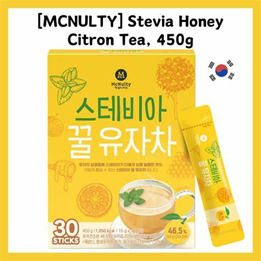 Mcnulty Stevia Honey Korean Citron Tea 30pcs 450gx10 McNulty  蜂蜜 柚子茶 스테비아 꿀 유자차 30개입